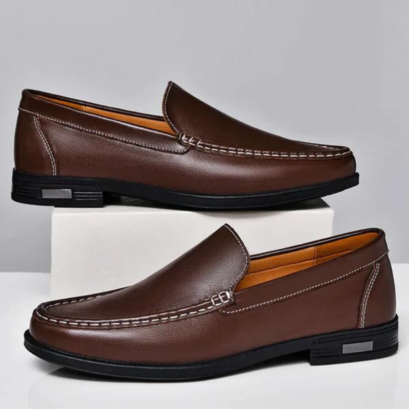 Italienische Slipper aus echtem Leder – Emilio