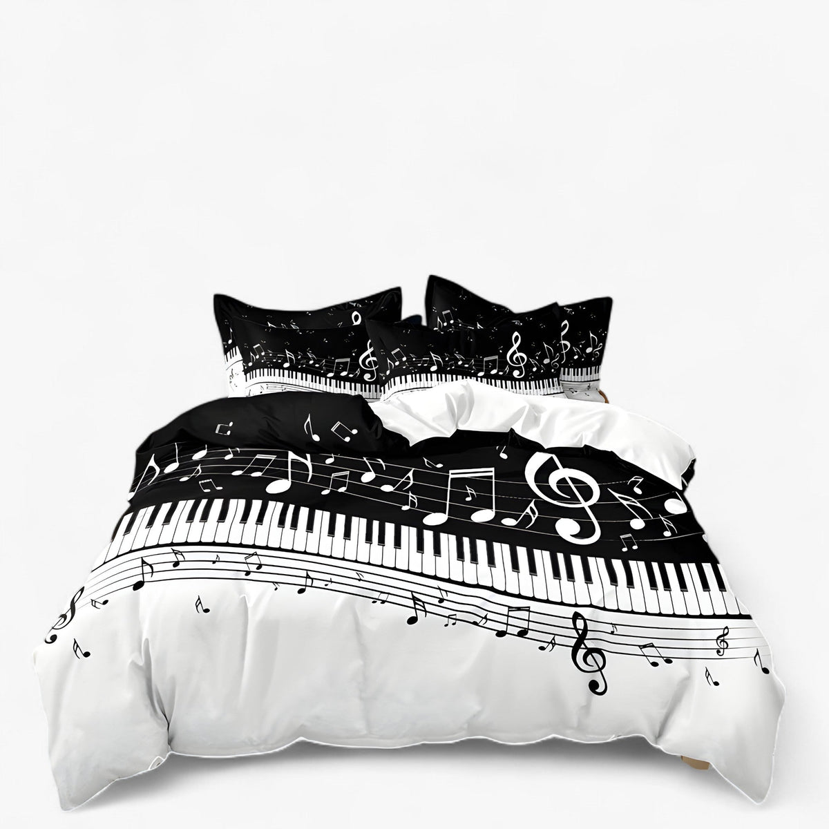 Luxe Layers - Muziek Piano Notitie Dekbedovertrek Beddengoed Set