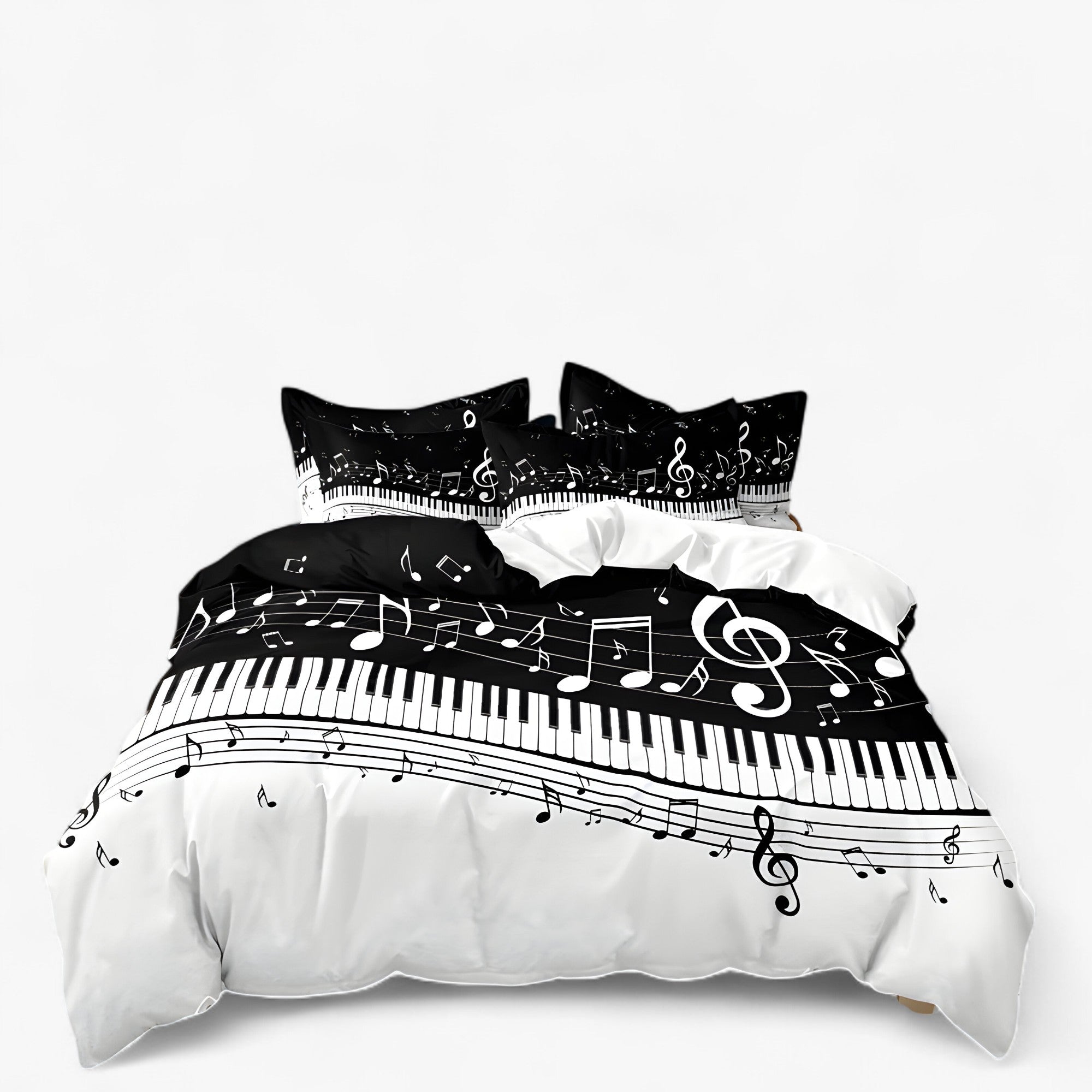 Luxe Layers - Muziek Piano Notitie Dekbedovertrek Beddengoed Set
