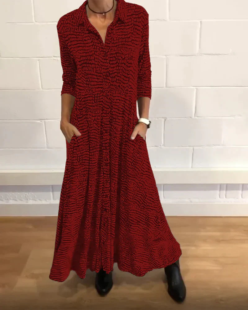 Langes Lockeres Herbstkleid – Maris