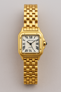 George | Luxuriöse zweifarbige Uhr mit goldenen Akzenten