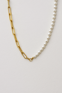 Louis | Hybrid-Perlenkette mit Gliederkette