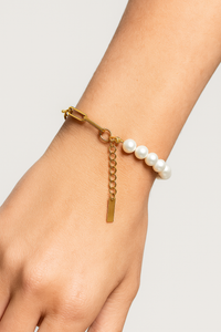Louis | Elegantes Armband mit Perlen und Gliederkette