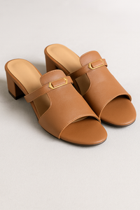 Merritt | Damen Blockabsatz-Sandalen in Braun mit Riemchen