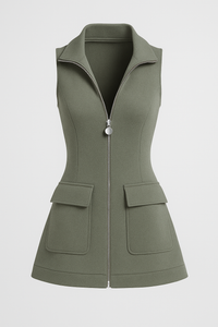 Lillian | Elegantes Minikleid mit Reißverschluss und Taschen
