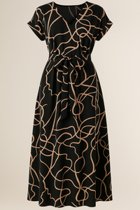 Eliana | Damen V-Ausschnitt Maxikleid