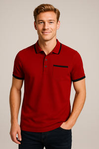 Rue | Elegantes Herren-Polo mit Kontrast-Details