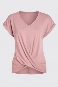 Ruth | T-Shirt mit V-Ausschnitt aus weichem, leichtem Stoff