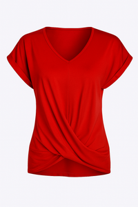 Ruth | T-Shirt mit V-Ausschnitt aus weichem, leichtem Stoff