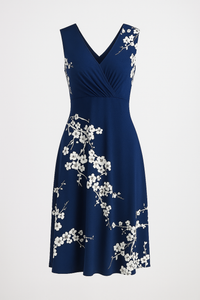 Elliana | Elegantes ärmelloses Sommer-Midikleid mit V-Ausschnitt und Blumenmuster