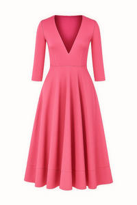 Eleanor | Elegantes Midikleid mit V-Ausschnitt