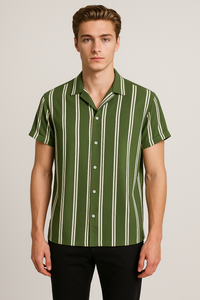 Jonas | Lässiges gestreiftes Button-Up-Hemd