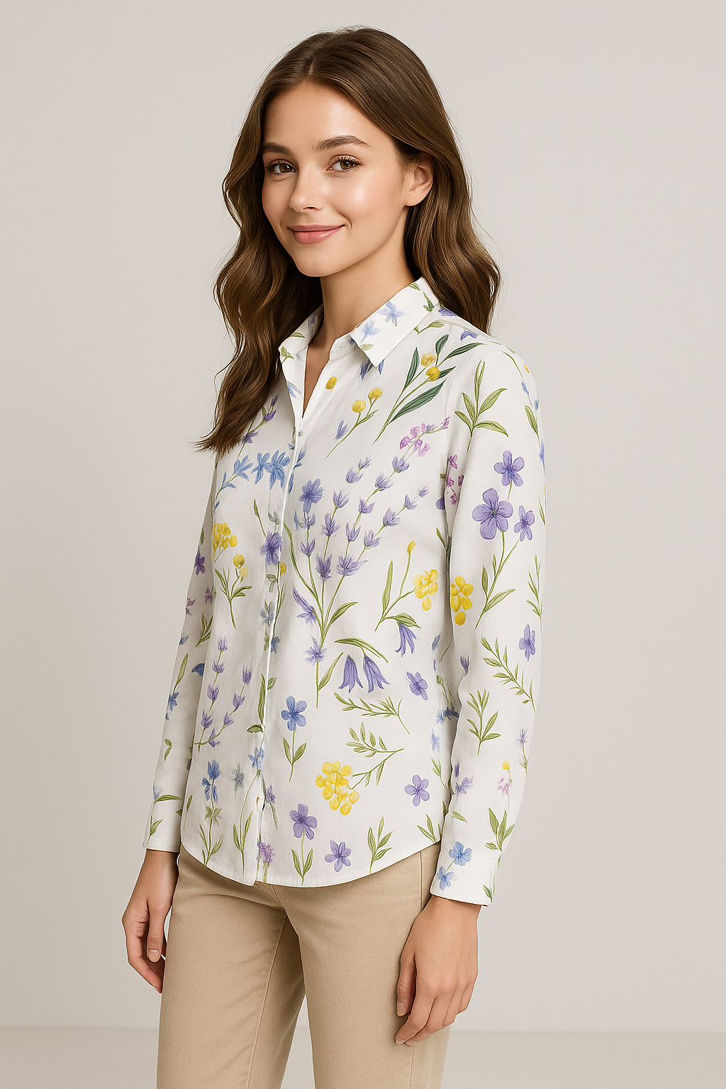 Evain  | Elegante Bluse mit floralen Printdetails