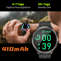 VitalSense Pro X - Gesundheits-Smartwatch Lederarmband.