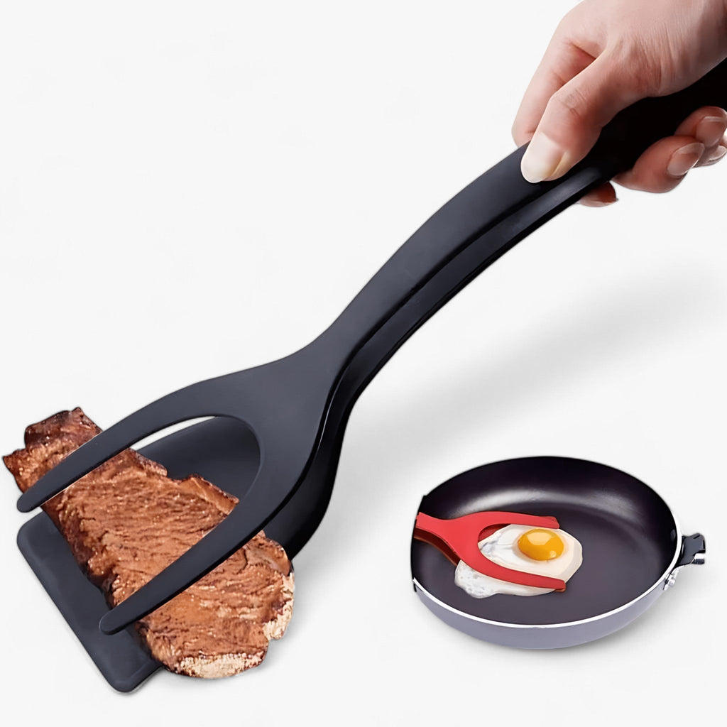 Kochzange | 2 in 1 Antihaft-Werkzeug - Perfekt für Eier und Brot