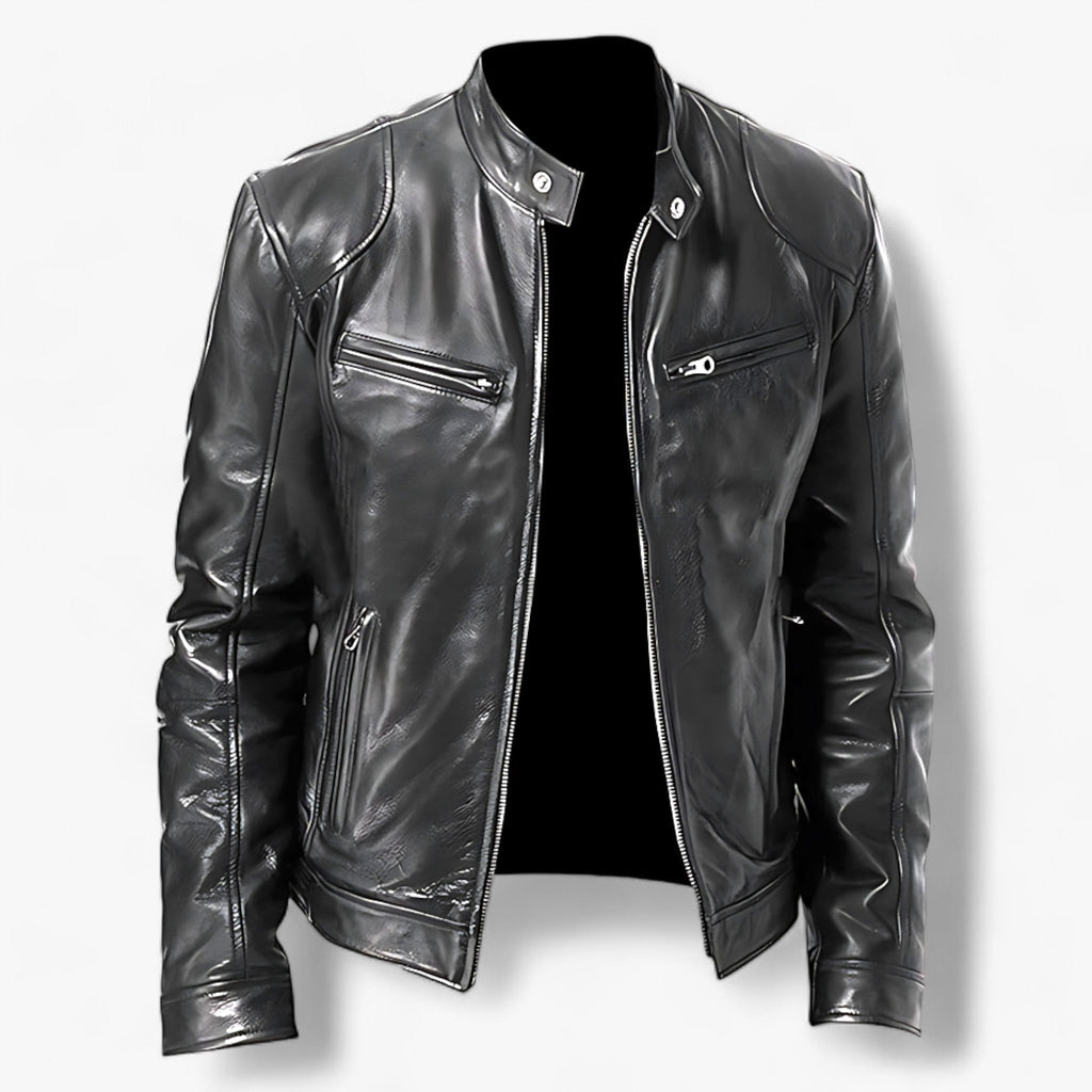 Basile | Lederjacke für Männer für Motorrad - Slim Fit und Windschutz