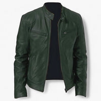Lederjacke für Herren zum Motorradfahren - Slim Fit und Windschutz