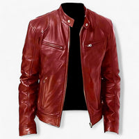 Basile | Lederjacke für Männer für Motorrad - Slim Fit und Windschutz