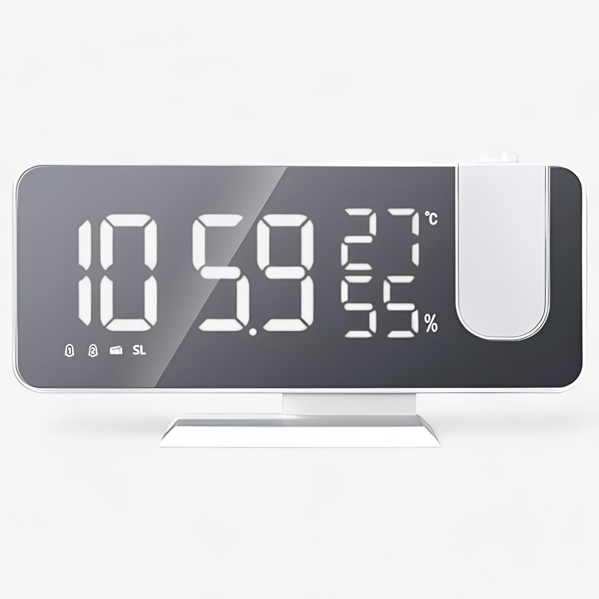 Intelligenter Wecker - FM-Radio & LED-Display mit 180° Uhrprojektion
