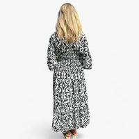 Großes Florales V-Ausschnitt-Kleid - Perfekt für Strandurlaube