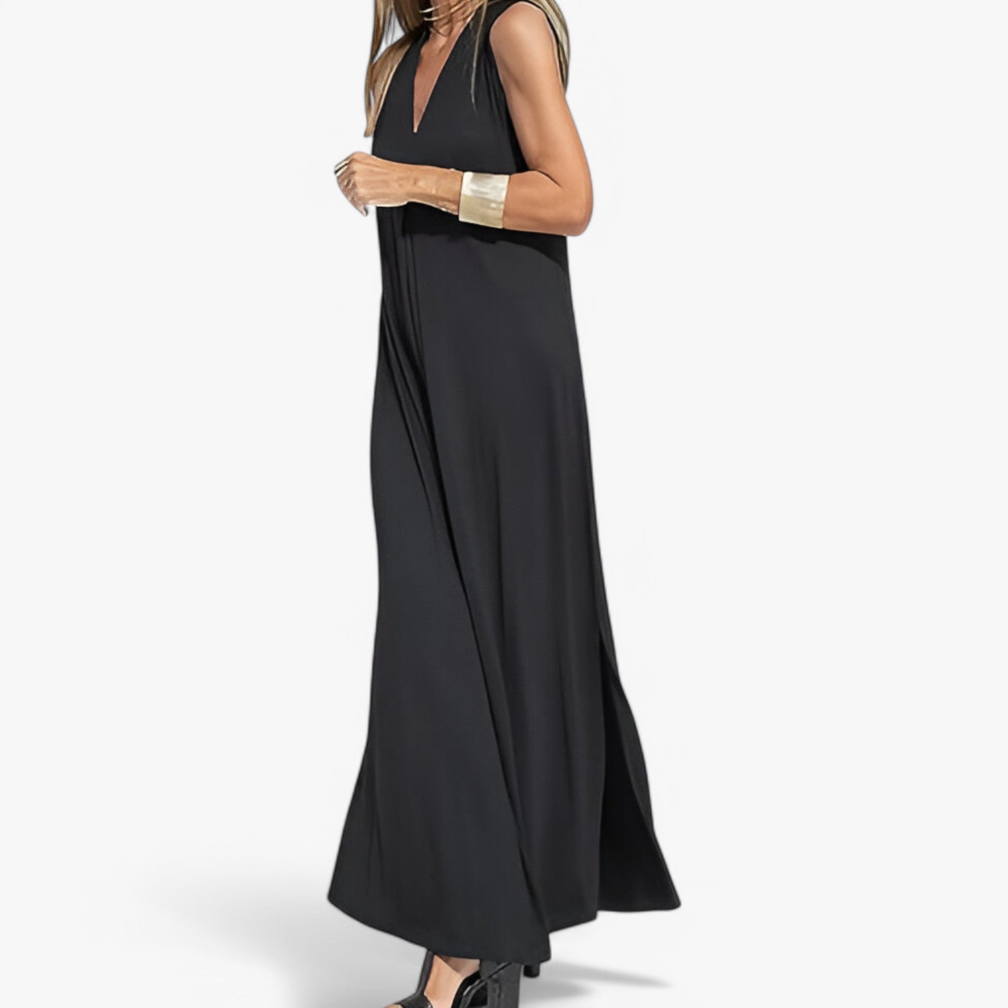 Helen | Langes Kleid mit Gratis-Cardigan - Elegant und bequem