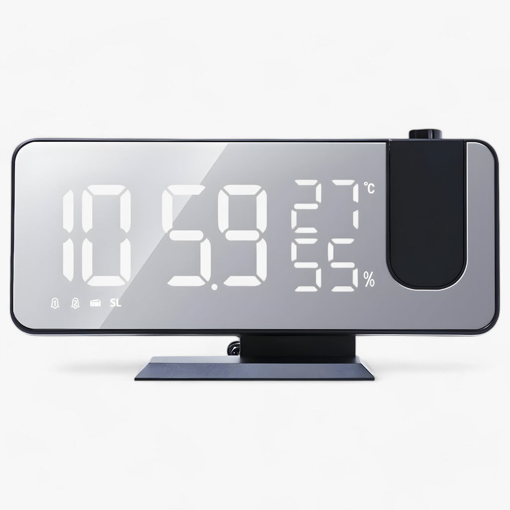 Intelligenter Wecker - FM-Radio & LED-Display mit 180° Uhrprojektion