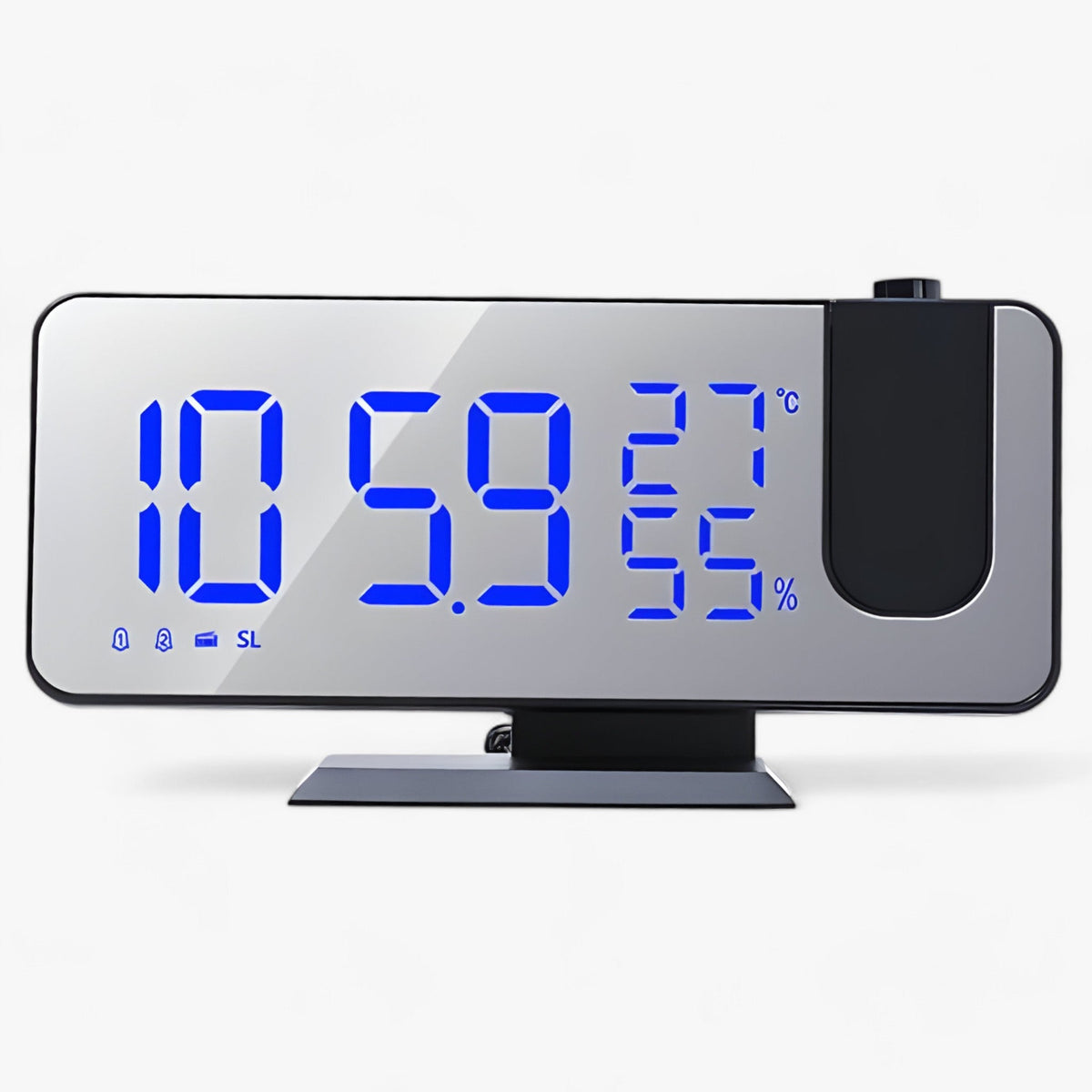 Intelligenter Wecker - FM-Radio & LED-Display mit 180° Uhrprojektion