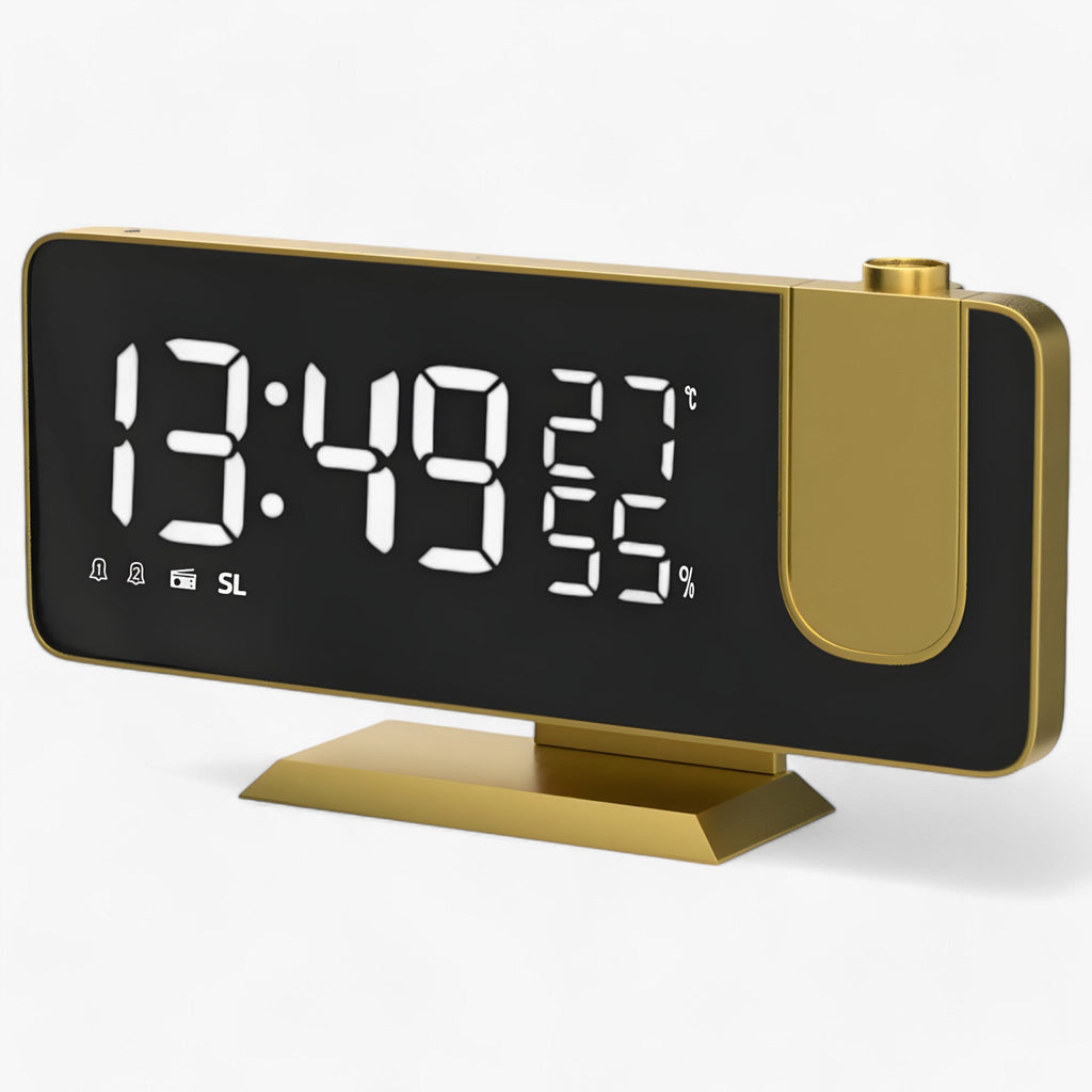 Intelligenter Wecker - FM-Radio & LED-Display mit 180° Uhrprojektion