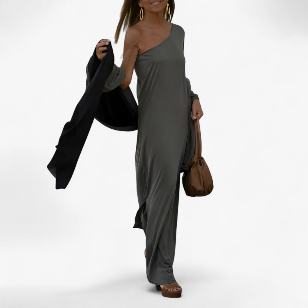 Anika | Ein-Knopf Schulterkleid