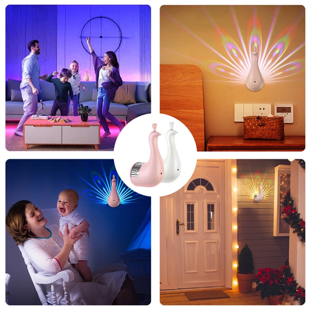 GlowFeather™ - Peacock LED-Projektor