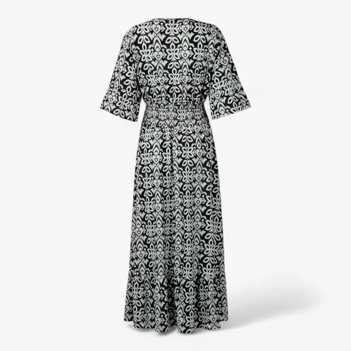 Großes Florales V-Ausschnitt-Kleid - Perfekt für Strandurlaube