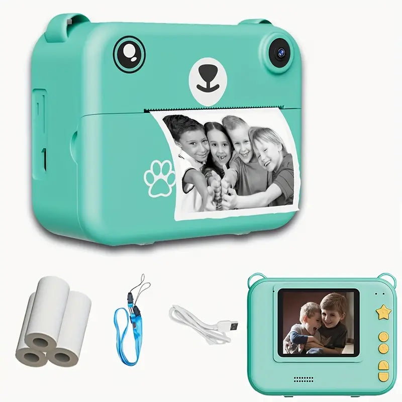 Sofortbildkamera für Kinder mit 1080p-Video, Druckfunktion & Zubehör
