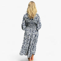 Großes Florales V-Ausschnitt-Kleid - Perfekt für Strandurlaube