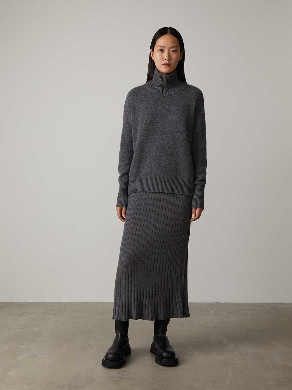 Luxuriöser Kaschmir-Rollkragenpullover für Damen – Amira