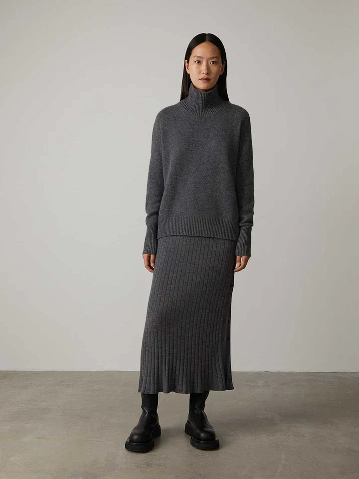 Luxuriöser Kaschmir-Rollkragenpullover für Damen – Amira