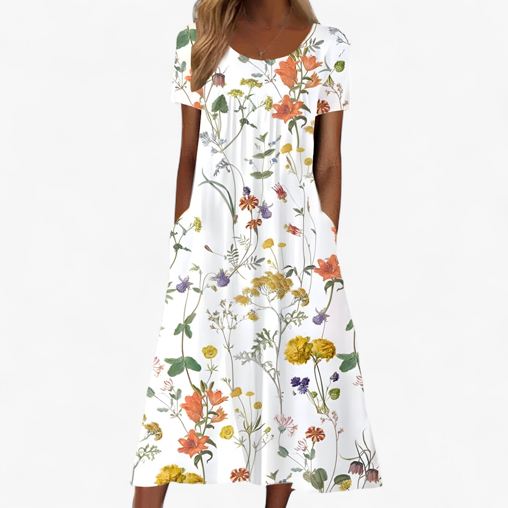 Isay | Boho-Blumen Outfit mit Badeanzug