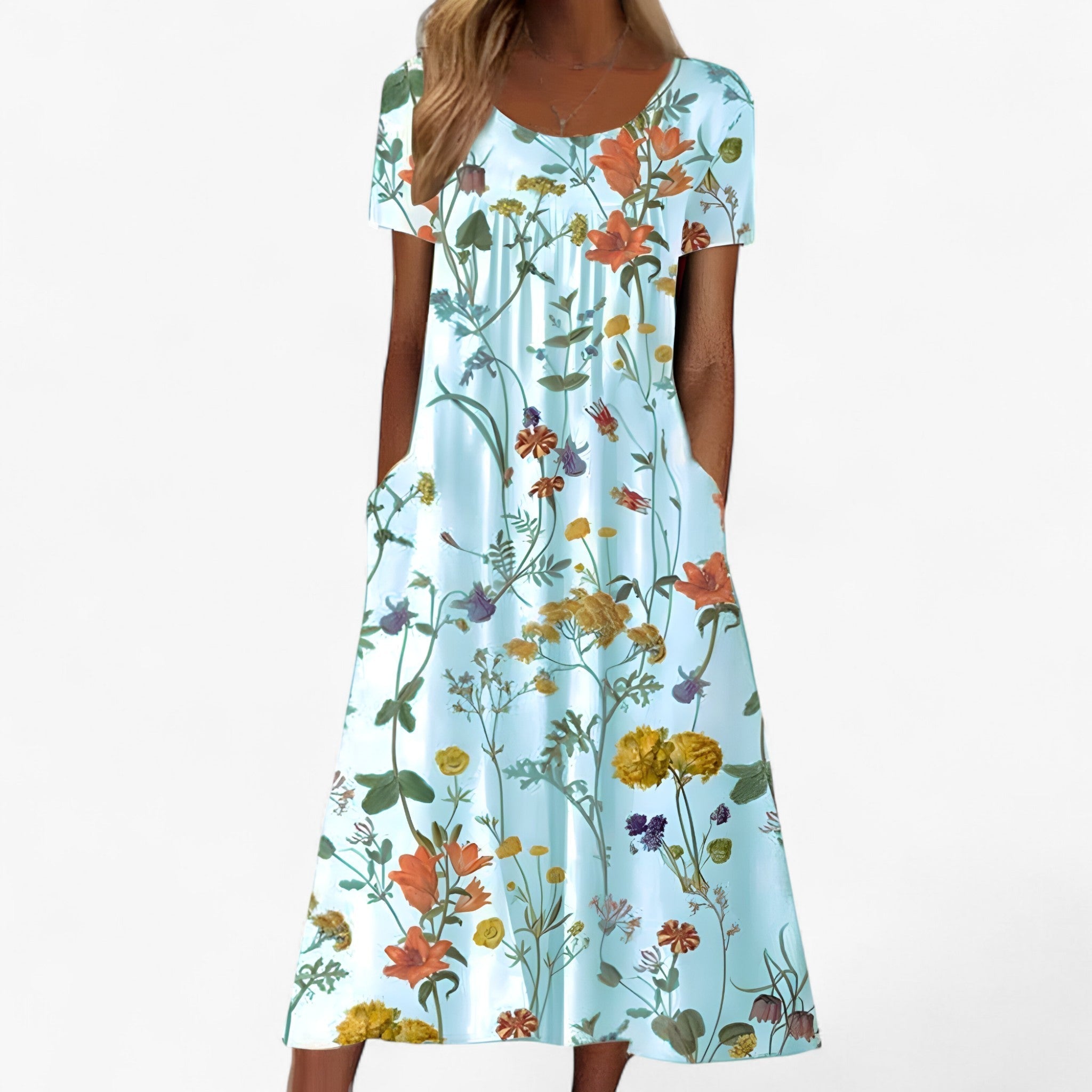 Isay | Boho-Blumen Outfit mit Badeanzug