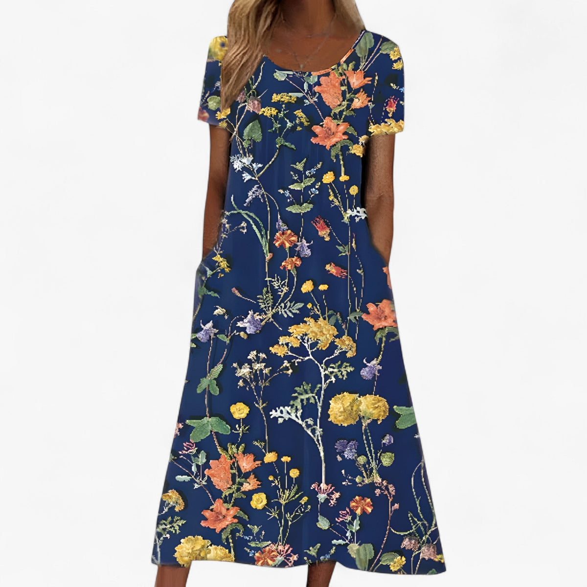 Isay | Boho-Blumen Outfit mit Badeanzug