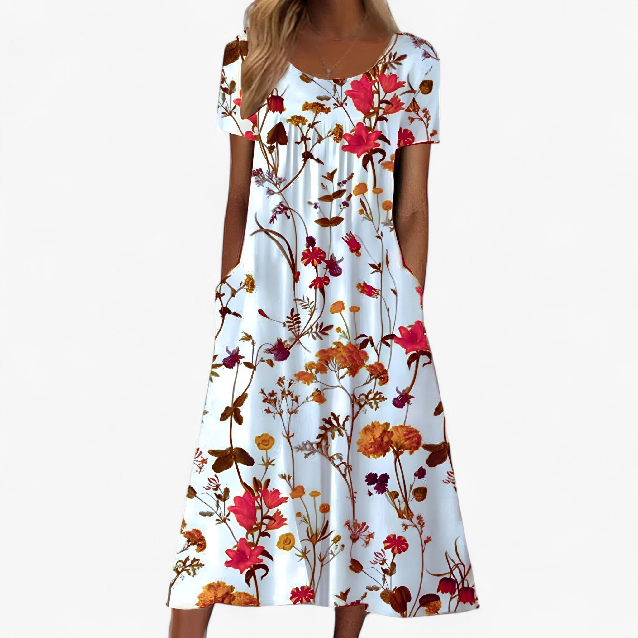 Isay | Boho-Blumen Outfit mit Badeanzug