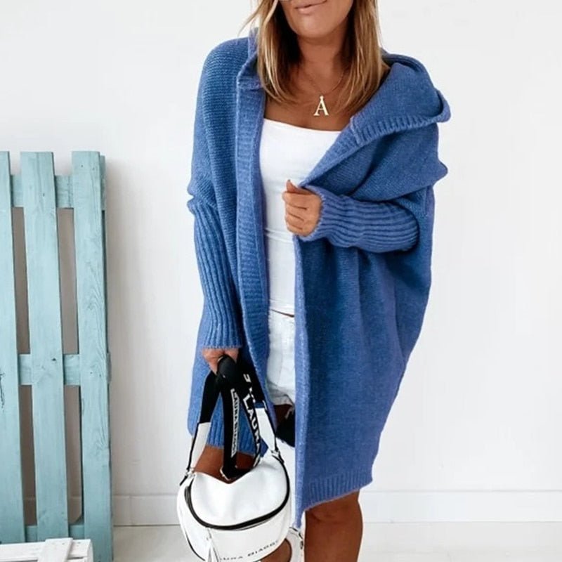 Lässiger Damen Kapuzen-Cardigan – Noelia