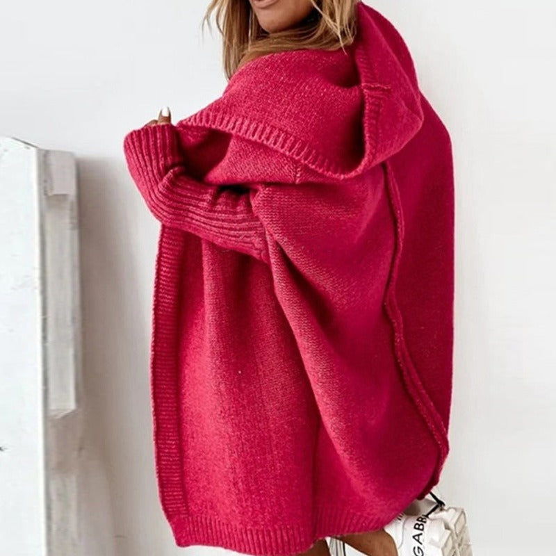 Lässiger Damen Kapuzen-Cardigan – Noelia