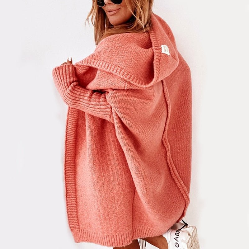 Lässiger Damen Kapuzen-Cardigan – Noelia