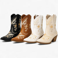 Daisy | Bestickte Westernstiefel mit Blockabsatz, im Cowgirl-Stil