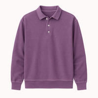 Leonardo | Vintage gewaschene Langarm-Poloshirt