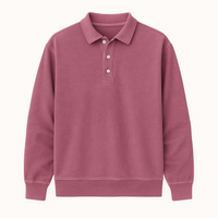 Leonardo | Vintage gewaschene Langarm-Poloshirt