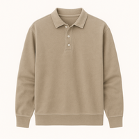 Leonardo | Vintage gewaschene Langarm-Poloshirt