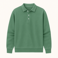 Leonardo | Vintage gewaschene Langarm-Poloshirt
