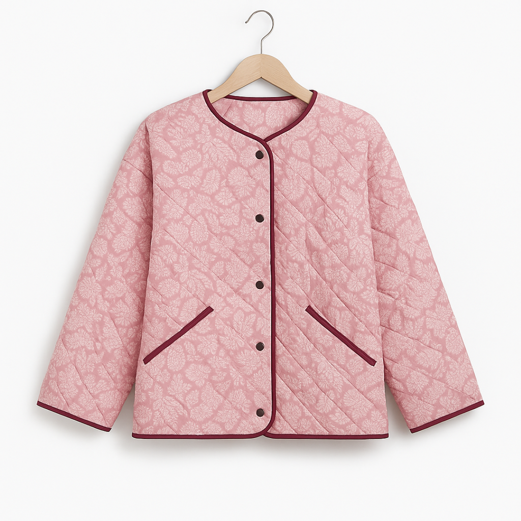 Heidi | Steppjacke mit Blumenmuster - Komfort mit einem Hauch von Vintage