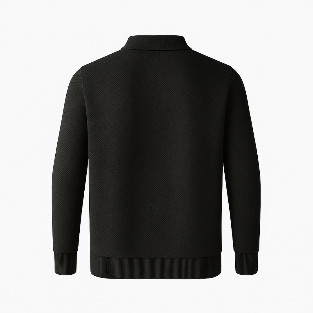 Victor | Texturiertes Herrenpullover mit Viertelreißverschluss - Moderne Passform