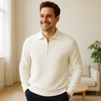Victor | Texturiertes Herrenpullover mit Viertelreißverschluss - Moderne Passform